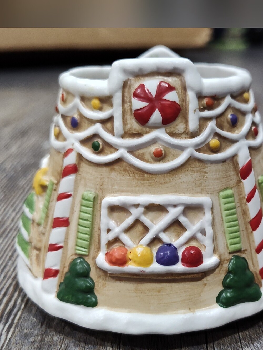 Yankee Candle Jar Shade 3" Gingerbread House Gumdrop Christmas Holiday Topper